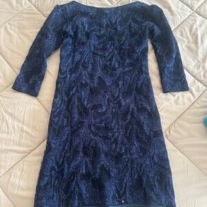 Zara Midnight Blue Long Sleeve Dress